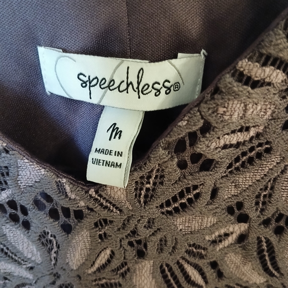 Speechless Amethyst Floral Lace Slip Dress With Satin Lining Size M - Picture 3 of 13